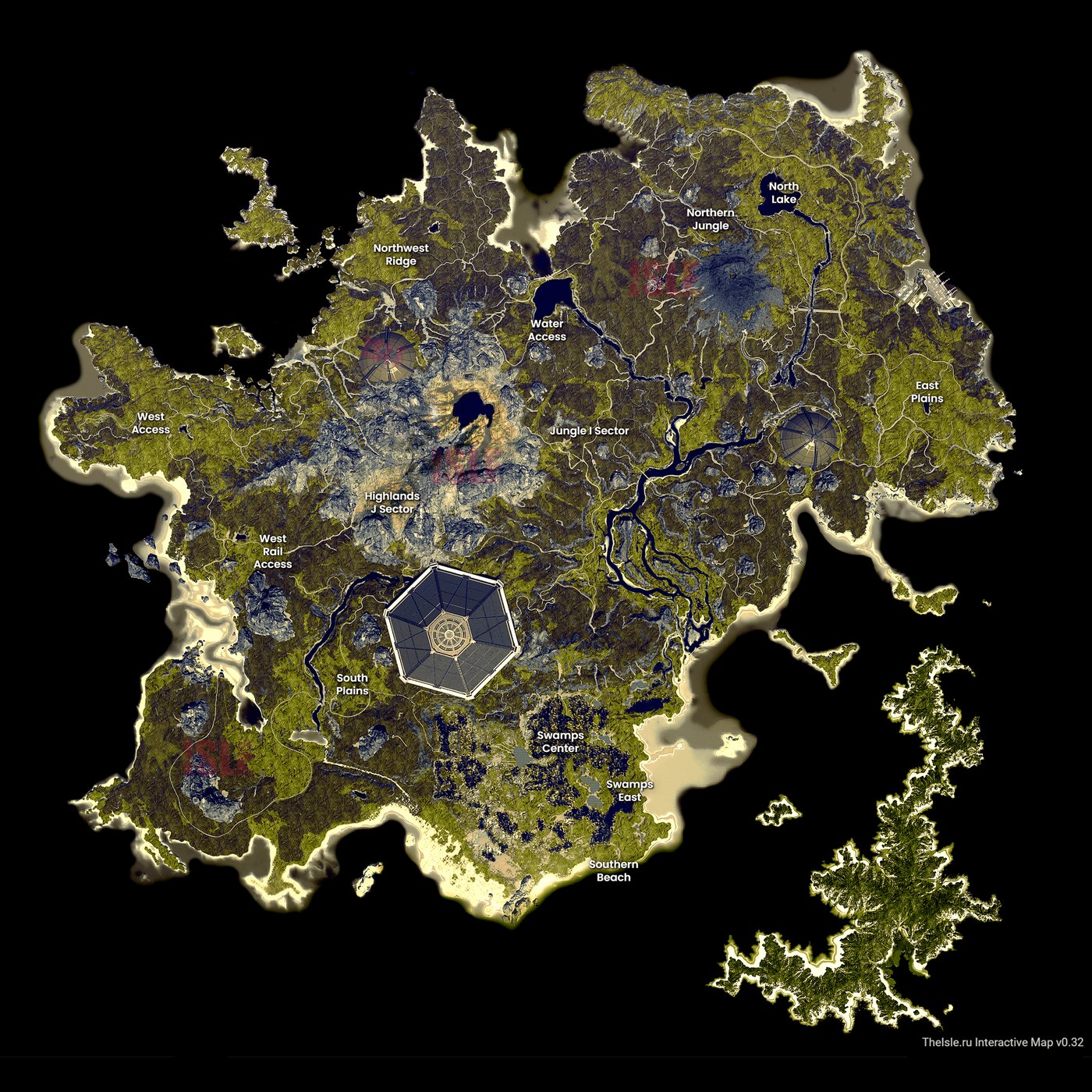 Gateway-Karte (TheIsle.ru Interactive Map v0.32)
